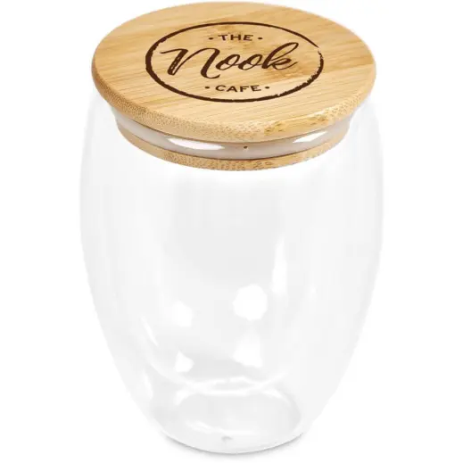 Okiyo Moco Glass & Bamboo Double-Wall Cup Main